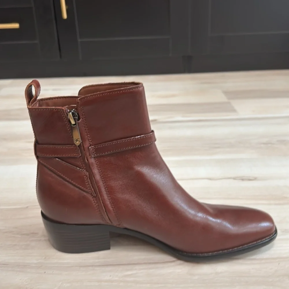 Sam Edelman Brawley Oxblood Leather Western Ankle Booties Size 7.5 NWT